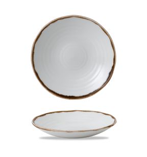 Assiette creuse organique blanc porcelaine vitrifiée Ø 28 cm Harvest Dudson