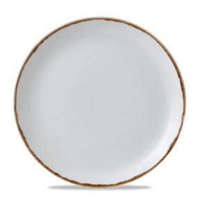 Plat bord met rand rond wit verglaasd Ø 28.8 Harvest Dudson