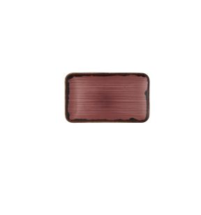 Assiette rectangulaire organique prune porcelaine vitrifiée 27x16 cm Harvest Dudson