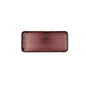 Assiette rectangulaire organique prune porcelaine vitrifiée 35x16 cm Harvest Dudson
