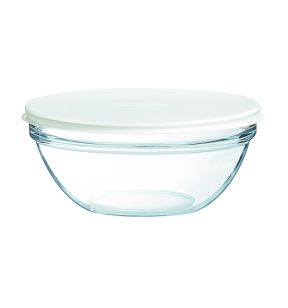Bol avec couvercle rond transparent verre trempé Ø 17 cm Caps Luminarc
