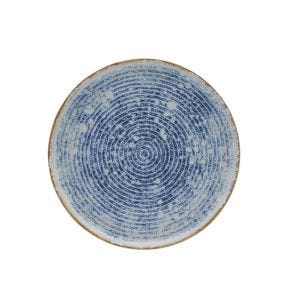 Assiette plate rond bleu grès émaillé Ø 28 cm Ice Accolade