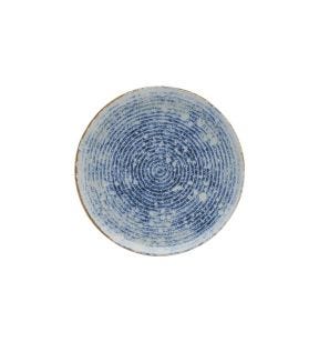 Assiette plate rond bleu grès émaillé Ø 22 cm Ice Accolade