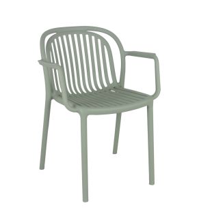 Fauteuil de terrasse vert sauge 78x57x57 cm Jeddah Flexmob
