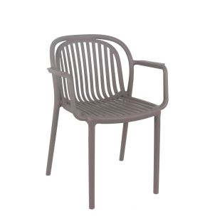 Fauteuil de terrasse taupe 78x57x57 cm Jeddah Flexmob