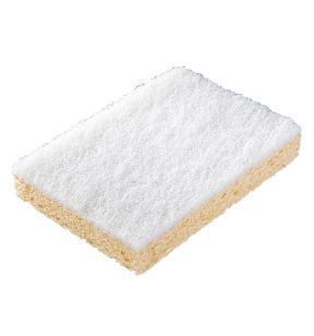 Tampons abrasifs sur éponge blanc 12x8x2,2 cm (10 pièces)