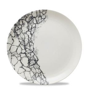 Vlakke snijplaat rond Quartz Black verglaasd Ø 28.8 Churchill