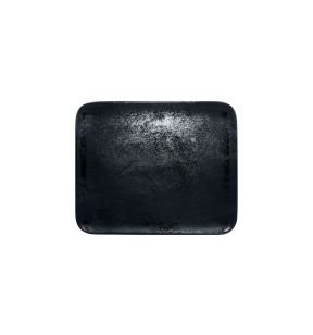 Plat bord rechthoekig zwart verglaasd x27.2 Karbon Rak