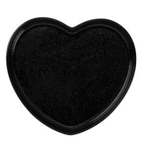 Bol bas noir porcelaine 20,1 cm  Cliché Rak