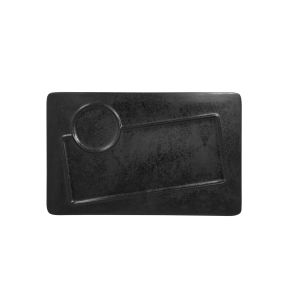 Plat bord rechthoekig zwart verglaasd x22.1 Create Rak