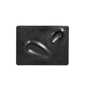 Plat bord rechthoekig zwart verglaasd x24 Create Rak