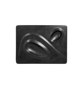 Plat bord rechthoekig zwart verglaasd x24 Create Rak