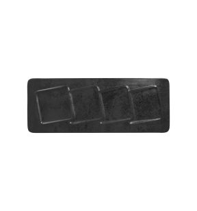 Plat bord rechthoekig zwart verglaasd x14.5 Create Rak