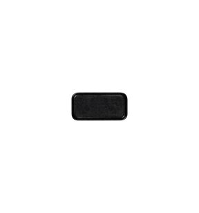 Assiette plate rectangulaire noir porcelaine 16x8 cm Fractal Rak