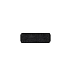 Assiette plate rectangulaire noir porcelaine 24x8 cm Fractal Rak