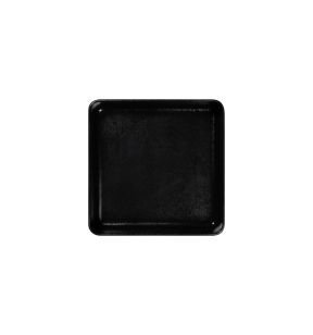 Assiette creuse carré noir porcelaine 24x24 cm Fractal Rak