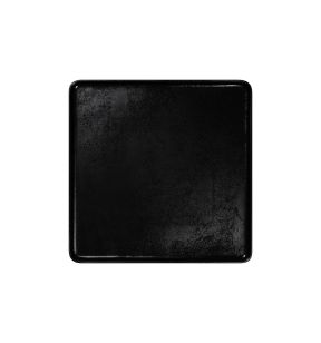 Assiette plate carré noir porcelaine 32x32 cm Fractal Rak