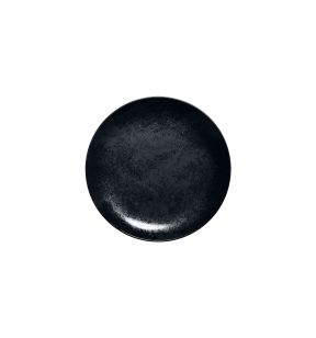 Assiette coupe plate rond noir porcelaine vitrifiée Ø 20,9 cm Karbon Rak