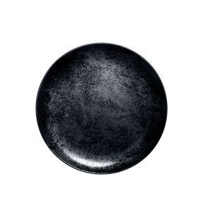 Assiette coupe plate rond noir porcelaine vitrifiée Ø 29,3 cm Karbon Rak