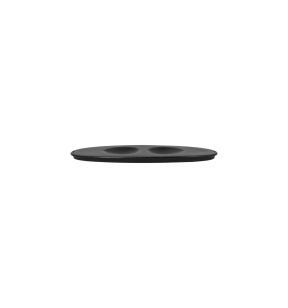 Plat ovale noir porcelaine vitrifiée 25 cm Picked Rak