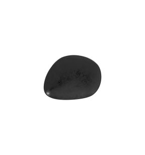 Assiette plate ovale noir porcelaine vitrifiée 21,2x15,6 cm Shaped Rak