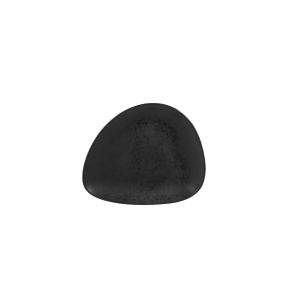 Plat bord ovaal zwart verglaasd x18.1 Shaped Rak