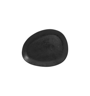 Plat bord zwart verglaasd x21.5 Shaped Rak