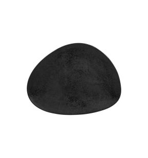 Plat bord ovaal zwart verglaasd x25.1 Shaped Rak