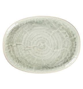 Plat coupe ovale céladon porcelaine 32 cm Krush Rak