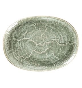 Plat coupe ovale Sage porcelaine 32 cm Krush Rak