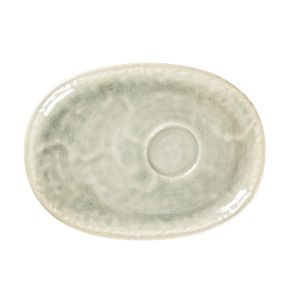 Sous-tasse à expresso ovale céladon porcelaine 15 cm Krush Rak