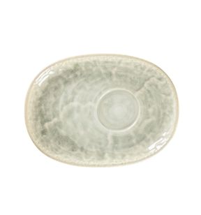 Sous tasse à déjeuner ovale céladon porcelaine 19 cm Krush Rak