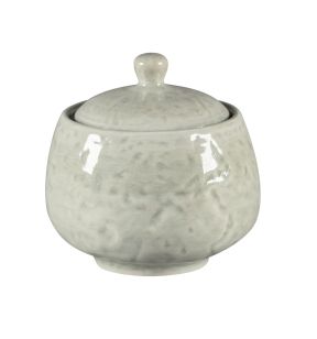Suikerpot met deksel rond celadongroen porselein 25 cl Ø 8.8 Krush Rak