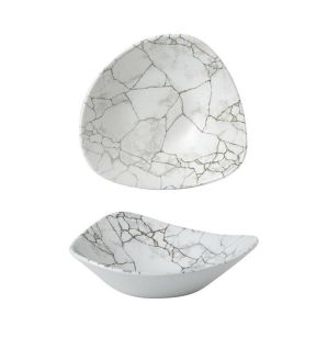 Bol triangulaire Agate grey porcelaine Ø 18,5 cm Kintsugi Churchill