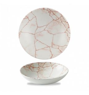 Soepbord rond coral verglaasd Ø 18.2 Kintsugi Churchill