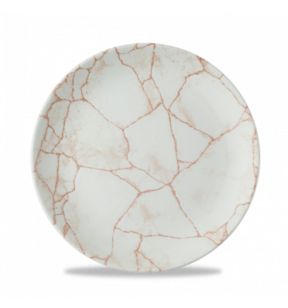 Vlakke snijplaat rond coral verglaasd Ø 21.7 Kintsugi Churchill