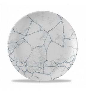 Vlakke snijplaat rond pearl grey verglaasd Ø 26 Kintsugi Churchill
