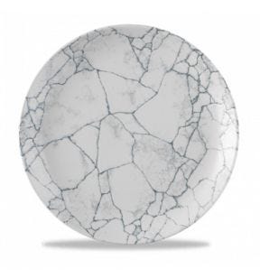 Vlakke snijplaat rond pearl grey verglaasd Ø 28.8 Kintsugi Churchill