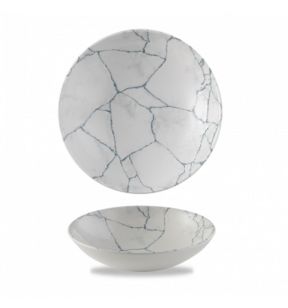 Soepbord rond pearl grey verglaasd Ø 18.2 Kintsugi Churchill
