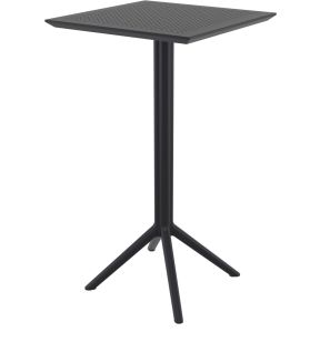 Table de bar de terrasse carré noir 108x60x60 cm Kys Flexmob