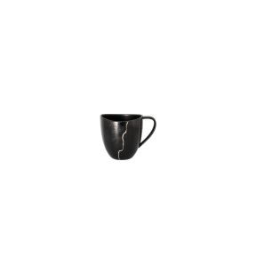 Tasse à déjeuner noir porcelaine 30 cl Ø 8,5 cm Kintzoo Rak