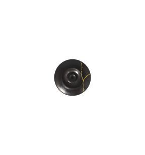 Sous tasse à espresso rond noir porcelaine Ø 12 cm Kintzoo Rak