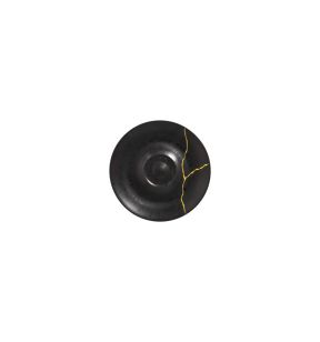Sous tasse à thé rond noir porcelaine Ø 15 cm Kintzoo Rak