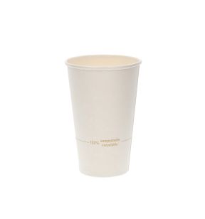 Gobelet blanc papier Ø 9 cm 40 cl City Earth Essentials (50 pièces)
