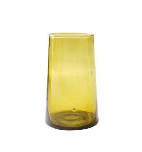 Gobelet forme haute ambre en verre recyclé Lily Pro.mundi