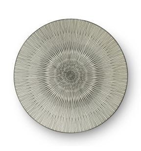 Assiette plate coupe rond beige grès émaillé Ø 27 cm Hypnose Medard De Noblat