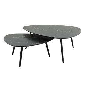 Set de 2 tables d'intérieur noir Maryne Flexmob