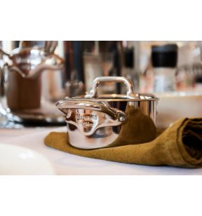 Cocotte avec couvercle cuivre inox Sans revêtement Avec couvercle Ø 9 cm 4,5 cm 0,3 L Mauviel