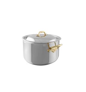 Braadpan inox Without release liner With cover Ø 24 14.5 5.9 L M'cook B Mauviel