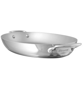 Plat ovale inox Ø 30 cm 30 cm x 5 cm 1,7 L M'cook Mauviel